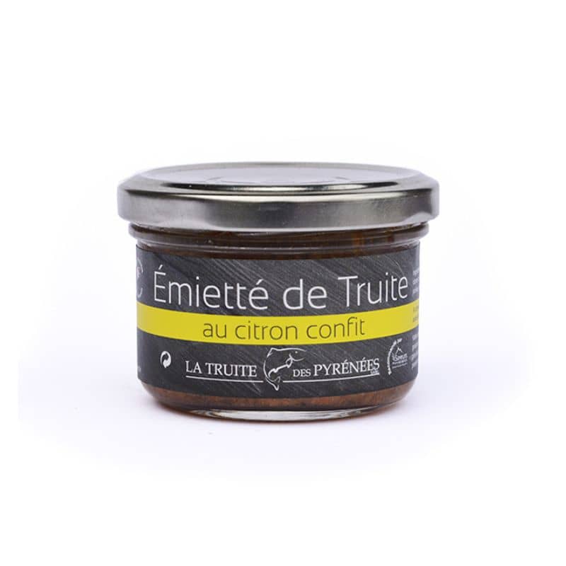 Emietté de truite au citron confit